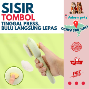 Sisir Bulu Kucing, Anjing, Anabul Tombol Press