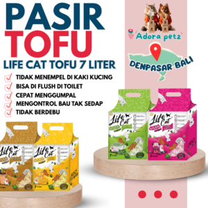 Life Cat Tofu 7 L - Pasir Kucing Bisa langsung buang di toilet