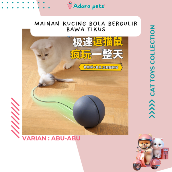Mainan Kucing Smart Auto Cat Ball Tarik Tikus