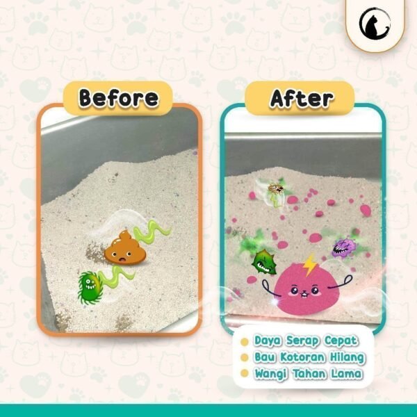 Pet odor Olive Care Butiran Penghilang Bau Litter Box - Image 6
