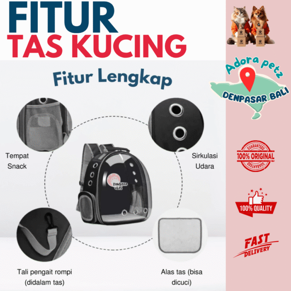 Tas kucing Astronot 1 Full Transparan - Image 3