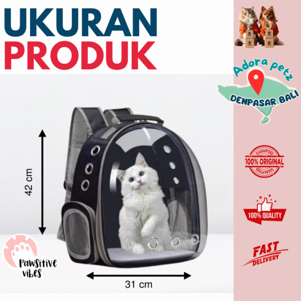 Tas kucing Astronot 1 Full Transparan - Image 5