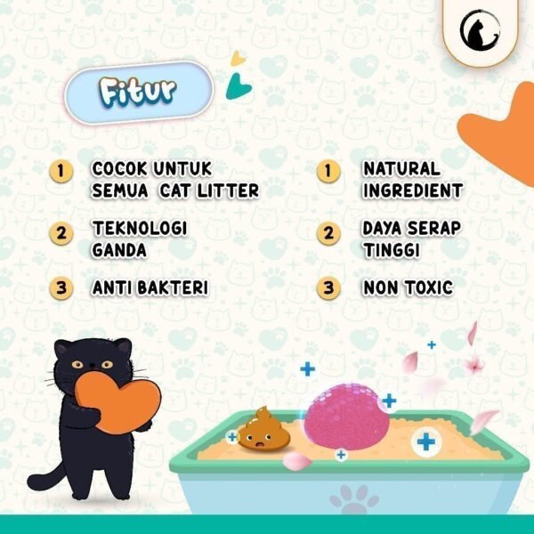 Pet odor Olive Care Butiran Penghilang Bau Litter Box - Image 5