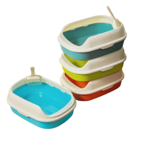 Litter Box Kucing plus serokan - Wadah Pasir Kucing - Toilet Kucing Ukuran Sedang