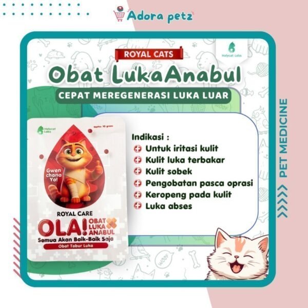 Obat Luka Bubuk Kucing Anjing Kelinci OLA