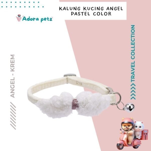 Kalung kucing bentuk bunga, bentuk angel - Image 7