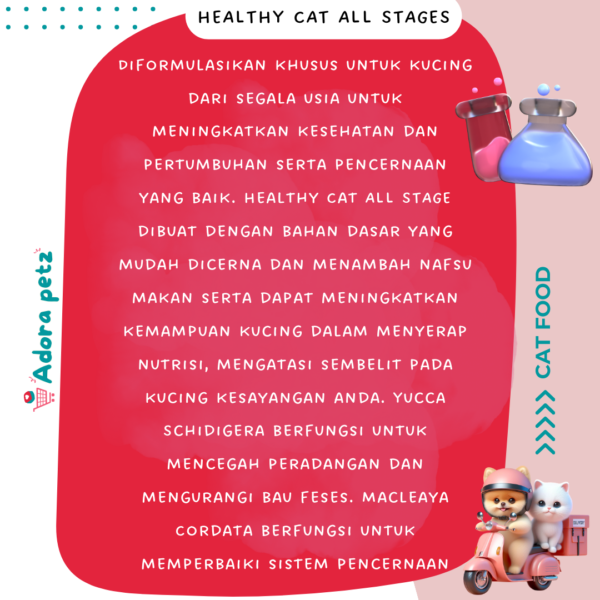 Healthy Cat Food 400 Gram All Stages, Mother and Baby, Hair & Skin - Image 4