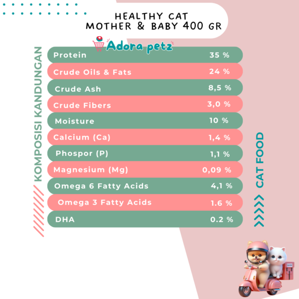 Healthy Cat Food 400 Gram All Stages, Mother and Baby, Hair & Skin - Image 11
