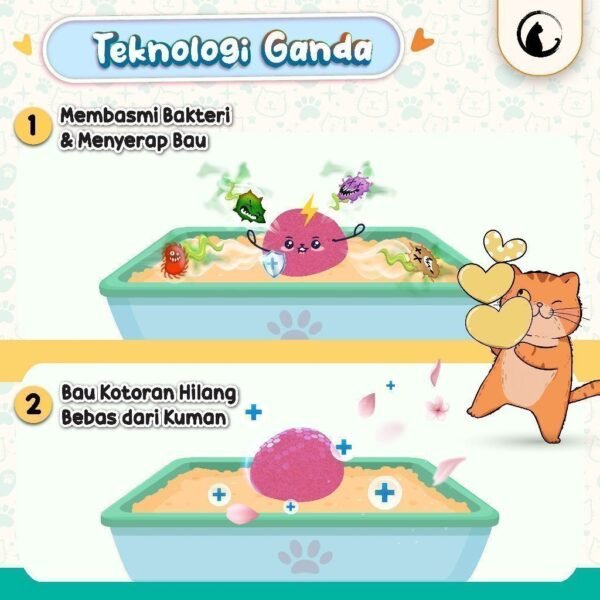 Pet odor Olive Care Butiran Penghilang Bau Litter Box - Image 3