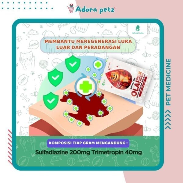 Obat Luka Bubuk Kucing Anjing Kelinci OLA - Image 2