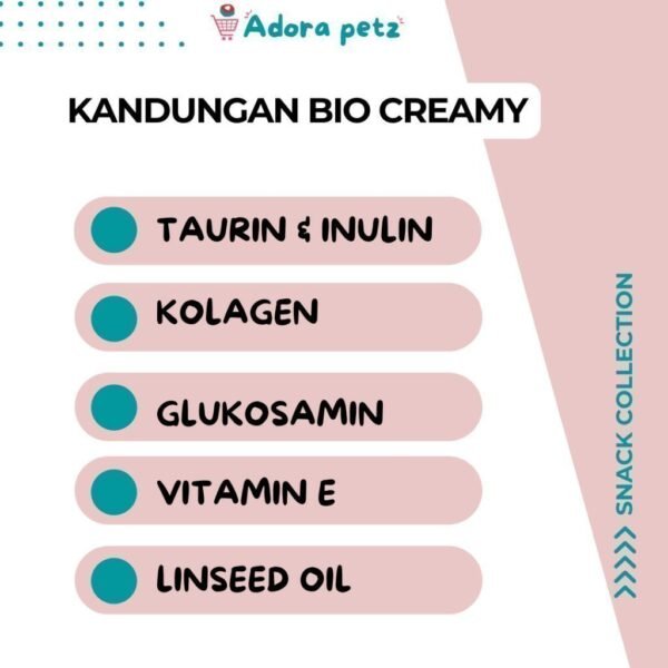 Snack Kucing Bio Creamy isi 4 - Image 3