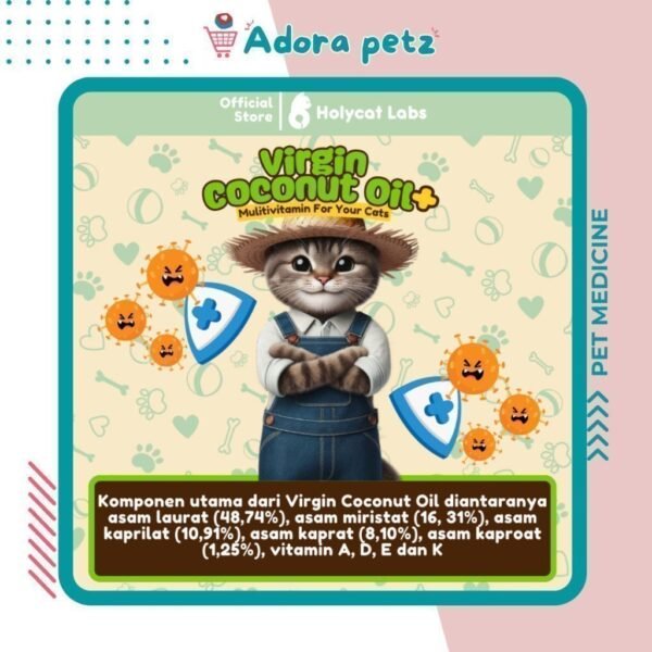 Virgin Coconut Oil VCO untuk kucing anjing Holy Cat Labs - Image 3