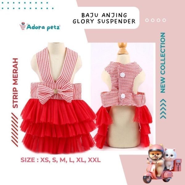 BAJU KUCING ANJING BETINA ~ GLORY SUSPENDER