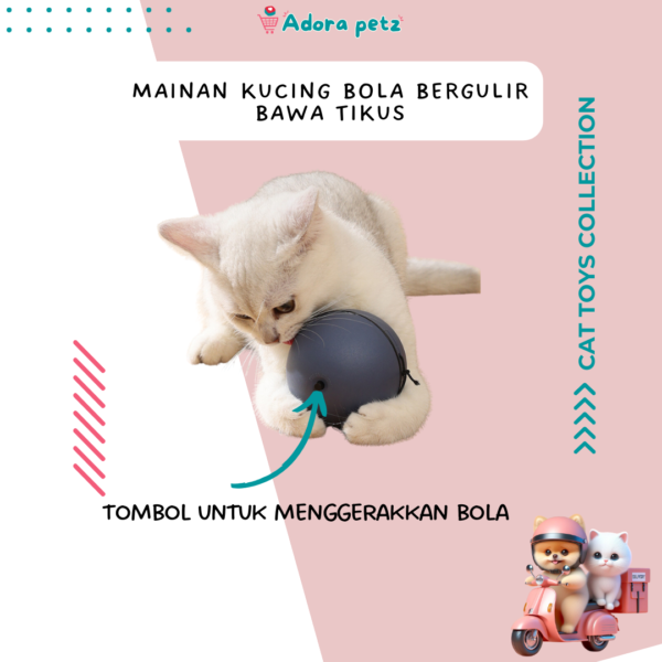 Mainan Kucing Smart Auto Cat Ball Tarik Tikus - Image 5