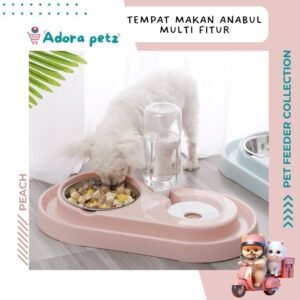 Tempat makan minum kucing anjing 2 in 1 anti semut