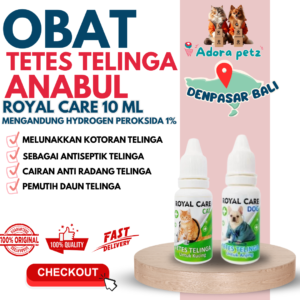 Obat tetes telinga kucing, anjing, kelinci basmi earmites