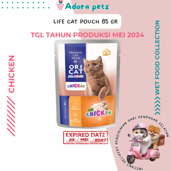 Ori Cat Pouch 85 Gr Makanan Kucing Basah Kitten Adult Ecer dan Grosir Bali [ADORA PETZ] - Image 3