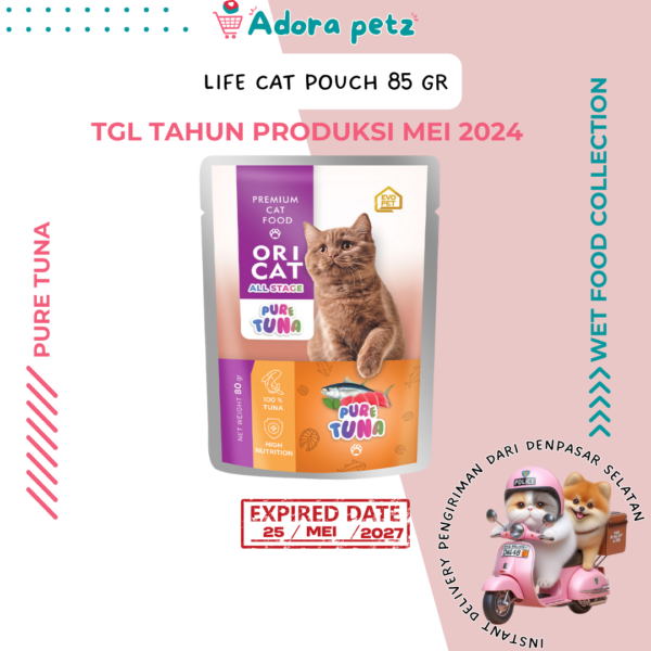Ori Cat Pouch 85 Gr Makanan Kucing Basah Kitten Adult Ecer dan Grosir Bali [ADORA PETZ] - Image 4