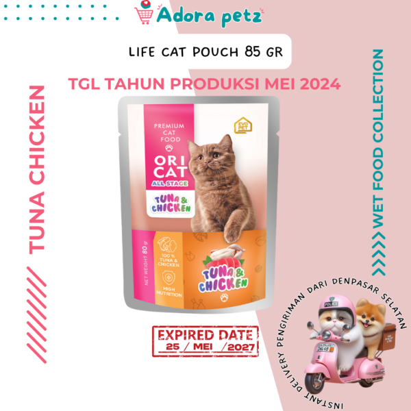 Ori Cat Pouch 85 Gr Makanan Kucing Basah Kitten Adult Ecer dan Grosir Bali [ADORA PETZ] - Image 2