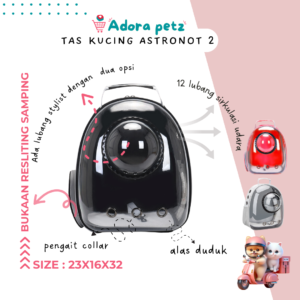 Tas Kucing Astronot Model 2 pilihan opsi lubang ditengah ~ Instant Bali [Adora Petz]