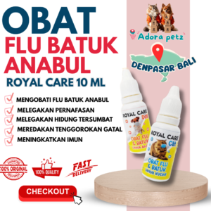 Obat flu batuk kucing anjing kemasan ekonomis royal care 10 ml