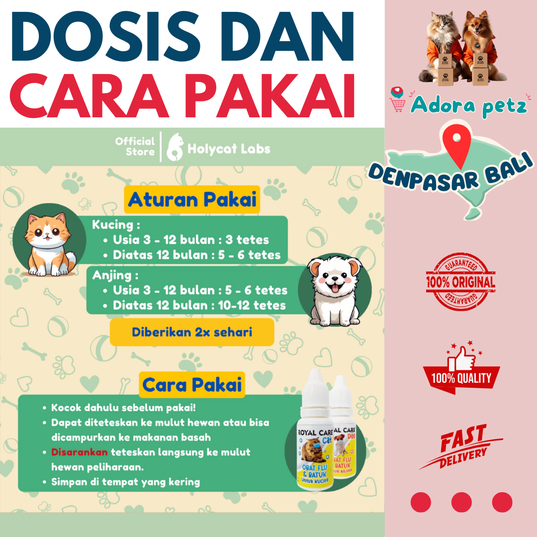 Obat flu batuk kucing anjing kemasan ekonomis royal care 10 ml - Image 4