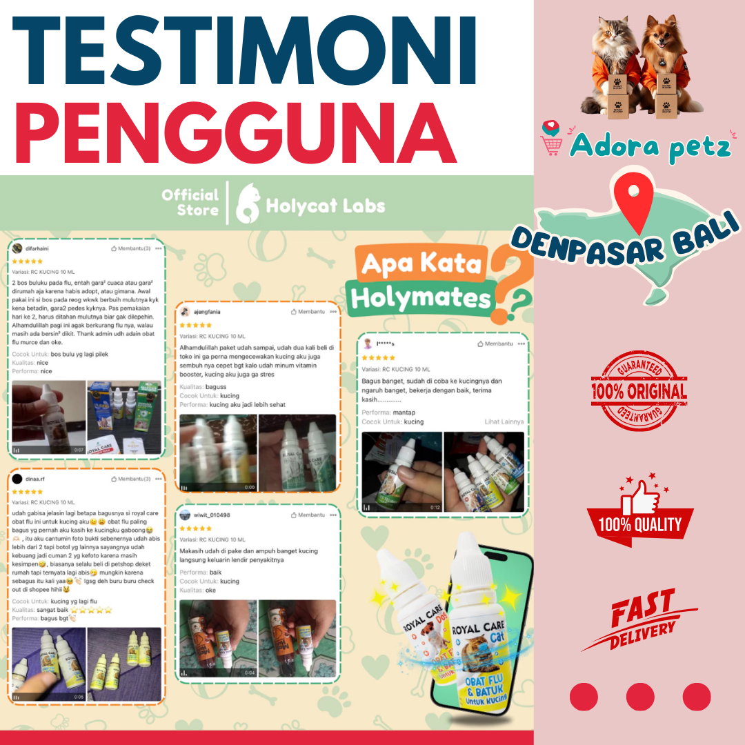 Obat flu batuk kucing anjing kemasan ekonomis royal care 10 ml - Image 5
