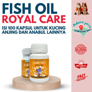 FISH OIL Minyak Ikan Premium Vitamin kucing Anjing isi 100 pcs Holycatlabs ROYAL CARE