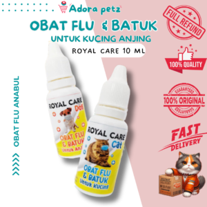 Obat flu batuk kucing anjing kemasan ekonomis royal care 10 ml