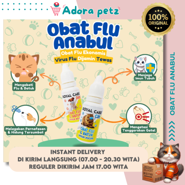 Obat flu batuk kucing anjing kemasan ekonomis royal care 10 ml - Image 6