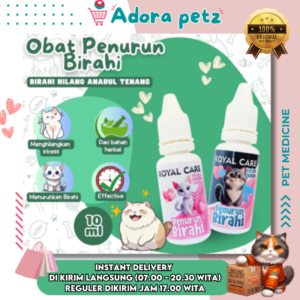 Penurun Birahi Kucing Royal Care 10 ml Kemasan Ekonomis, Bahan Herbal Aman
