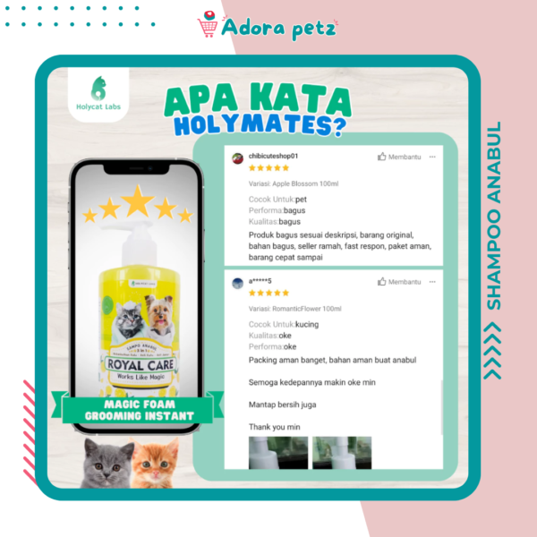 Shampo Kucing Anjing Anabul Royal Care 3in1 250 ML Basmi Kutu, Jamur, Melembutkan bulu - Image 2