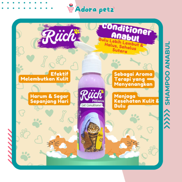 Riich Royal Care 100 ml Shampo Anti Kutu, Jamur, Conditioner, Bright and Shiny untuk Kucing Anjing - Image 2