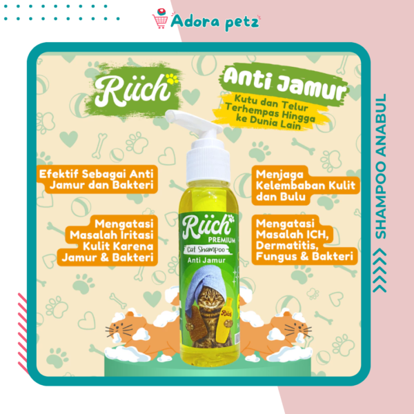 Riich Royal Care 100 ml Shampo Anti Kutu, Jamur, Conditioner, Bright and Shiny untuk Kucing Anjing - Image 4