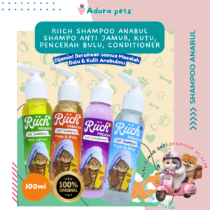 Riich Royal Care 100 ml Shampo Anti Kutu, Jamur, Conditioner, Bright and Shiny untuk Kucing Anjing