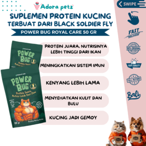 Power Bug Vitamin Kucing Tinggi Protein 50 Gram