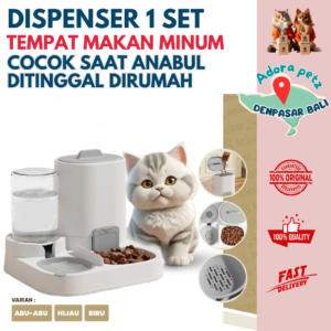 Tempat Makan Otomatis Dispenser Pet Feeder 1 Set