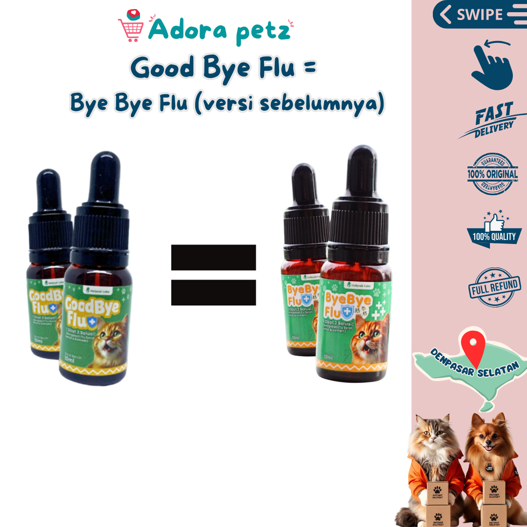 Good Bye Flu Obat Flu Batuk Kucing Anjing 20 ml Holycatlabs - Image 2