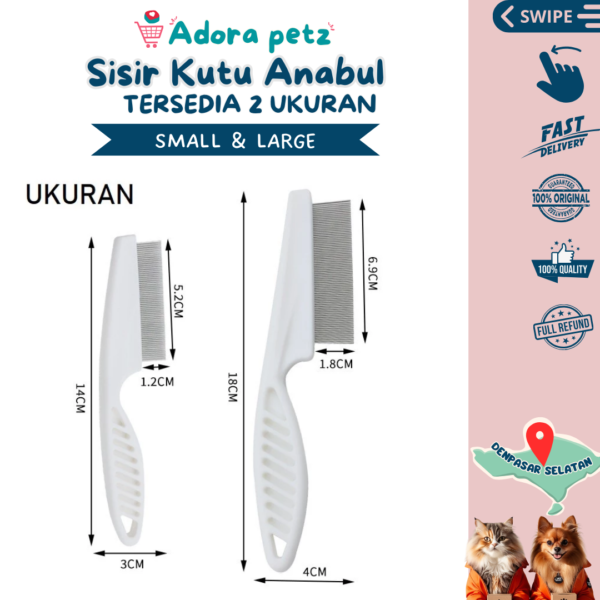 Sisir Kutu Kucing, Anjing, Kelinci