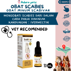 Scabivar Obat Minum Untuk Sembuhkan Scabies Kucing Anjing isi 10 ml
