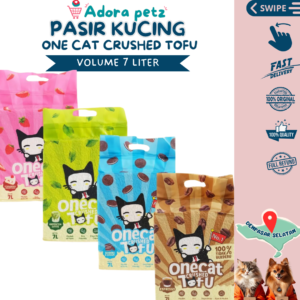 One Cat Crushed Tofu Pasir Kucing Bisa Flush di Toilet Bentuk Seperti Pasir Kerikil