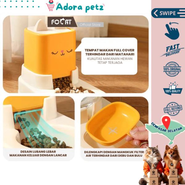 Tempat Makan Otomatis Pet Feeder 1 Set - Image 4