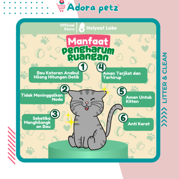 Fizz Pet Odor Penghilang Bau Kandang,  Litter Box dan Ruangan [Adora Petz] - Image 7