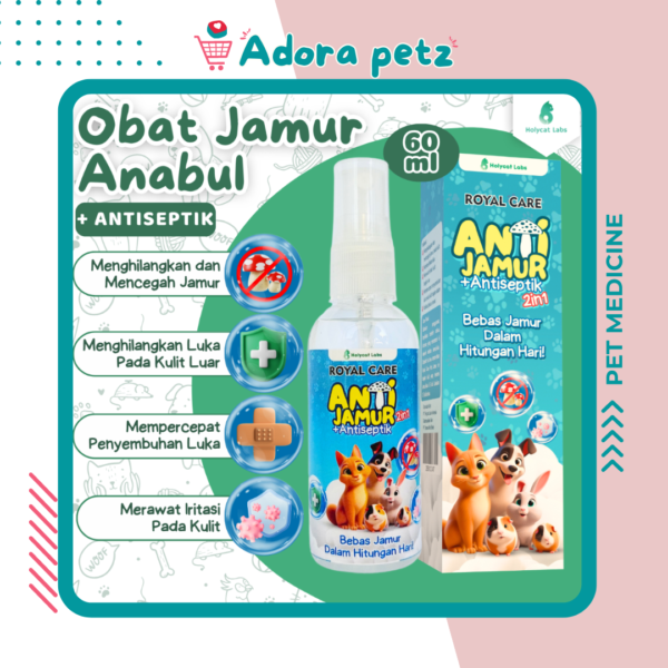 Obat Jamur + Antiseptic 2 in 1 Spray Royal Care