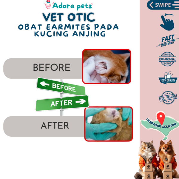 Vet Otic Obat Tetes Earmites Kutu Telinga Kucing Anjing Kelinci - Image 6