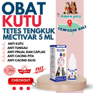 Obat Kutu Tetes di Tengkuk Mectivar Untuk Kucing Anjing Kelinci Basmi Kutu dan Cacing 5 ml