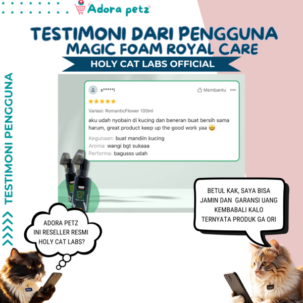 Magic Foam Dry Shampo 100 ml, Kucing Anjing Mandi Tanpa Air - Image 5