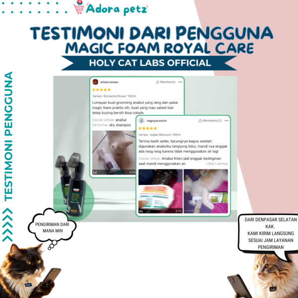 Magic Foam Dry Shampo 100 ml, Kucing Anjing Mandi Tanpa Air - Image 6