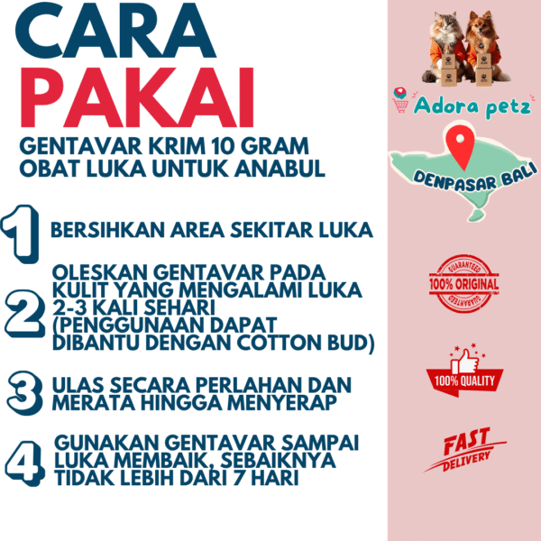 Obat Luka Hewan Gentavar Krim 10 Gram - Image 2