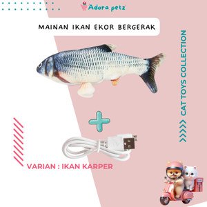 Mainan Ikan Ekor Bergerak dengan Motor dan Charger